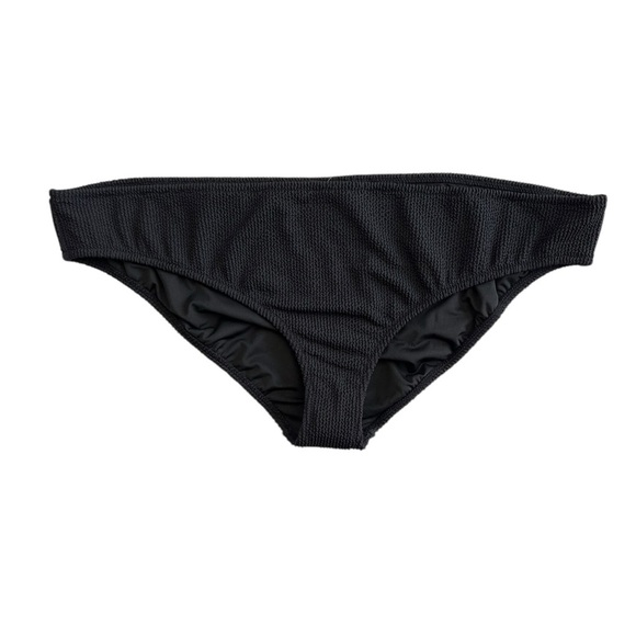 🌻NEW w.tag J. Crew Black Textured hipster full-coverage bikini bottoms Size 3X - Picture 2 of 10